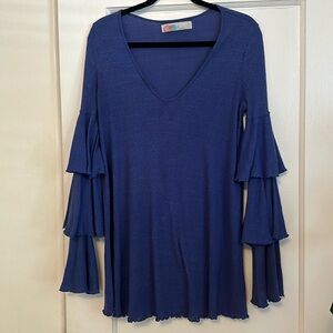 FP beach tiered bell sleeve dress